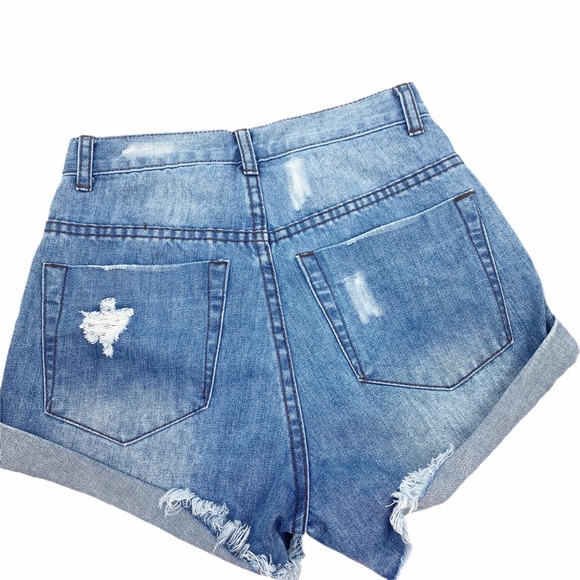 Tobi High Rise Jean Shorts Distressed Size 24 - Picture 5 of 7